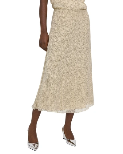 Shop Theory Volume Silk Skirt In Brown