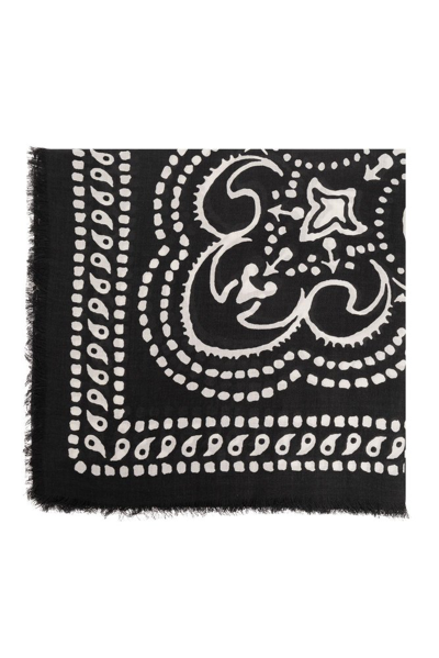 Shop Givenchy Paisley Print Scarf In Black