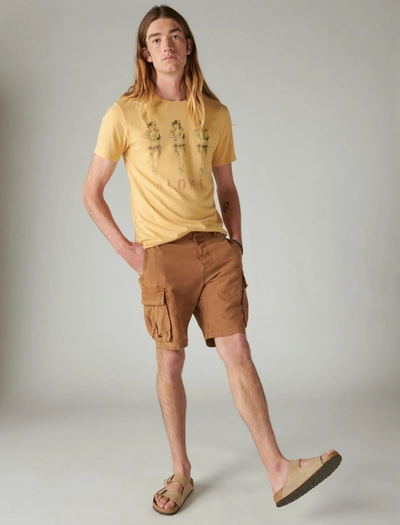 Shop Lucky Brand Men's Aloha Pinup Tee In Yellow