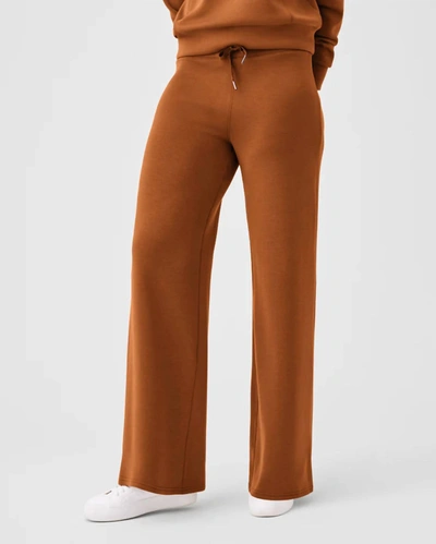 Shop Spanx Airessentials Wide Leg Pants In Butterscotch In Yellow
