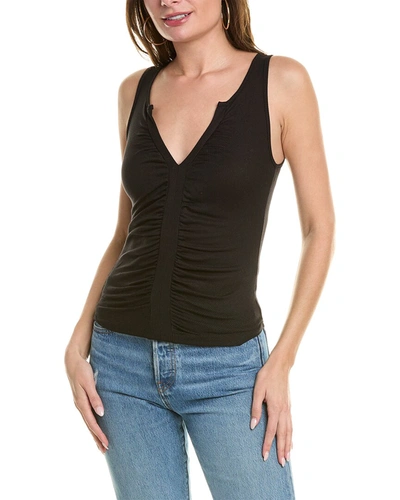 Shop Project Social T Helena Ruched Front Rib Tank In Black