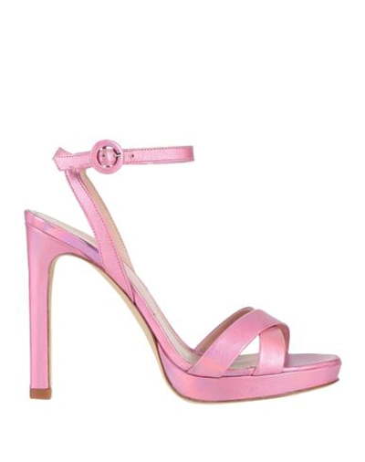 Shop The Seller Woman Sandals Pink Size 8 Leather