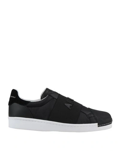 Shop Armani Exchange Man Sneakers Black Size 9 Textile Fibers