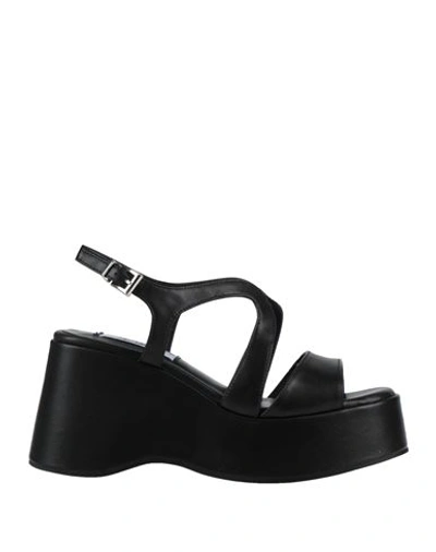 Shop Gai Mattiolo Woman Sandals Black Size 8 Leather