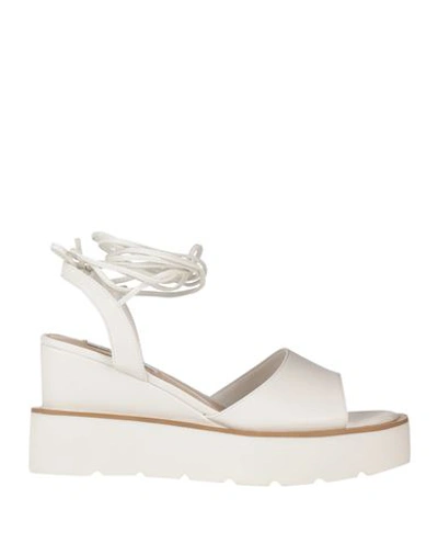 Gai Mattiolo Woman Sandals White Size 8 Leather In White