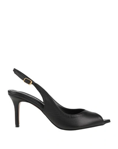Shop Paolo Mattei Woman Sandals Black Size 7 Leather