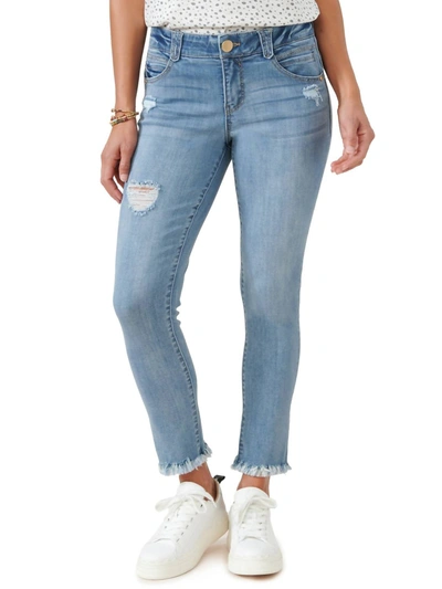 Shop Democracy Women's Vintage Ankle Skimmer Jeans In Light Blue