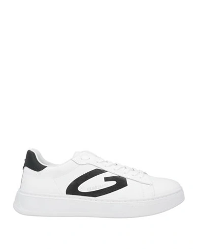 Shop Alberto Guardiani Man Sneakers White Size 9 Leather
