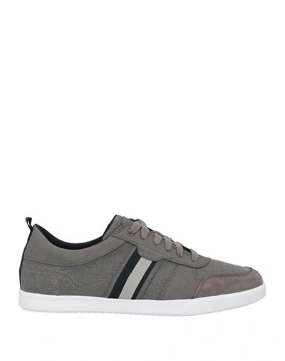 Shop Geox Man Sneakers Lead Size 9 Textile Fibers In Grey