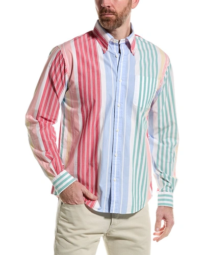 Shop Brooks Brothers Archive Stripe Woven Shirt In Multi