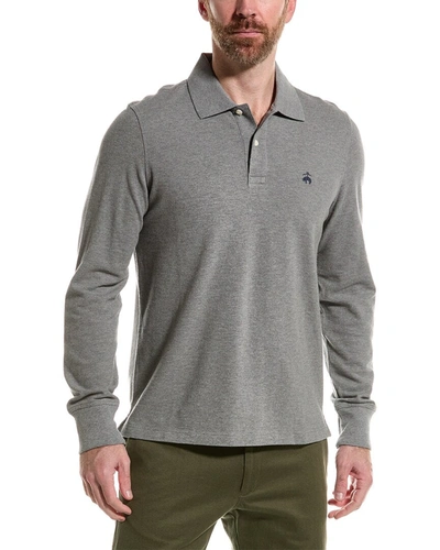 Shop Brooks Brothers Slim Fit Polo Shirt In Grey