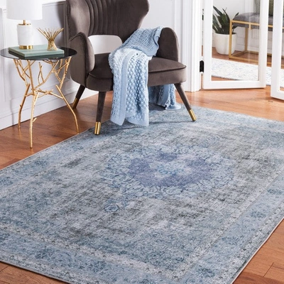 Shop Safavieh Tucson Tsn190y Power Loomed Green / Grey Washable Rug