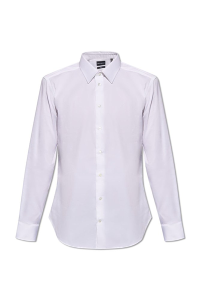 Shop Emporio Armani Cotton Shirt In White