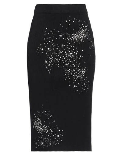 Shop Des Phemmes Des_phemmes Woman Midi Skirt Black Size 8 Cotton