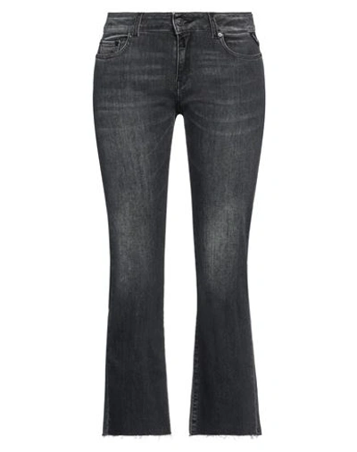 Shop Replay Woman Jeans Black Size 28 Cotton, Elastane
