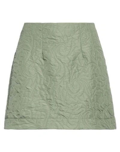 Shop Haveone Woman Mini Skirt Military Green Size S Polyester, Elastane