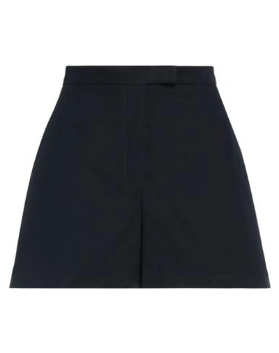 Emporio Armani Woman Shorts & Bermuda Shorts Navy Size 12 Cotton In Navy Blue
