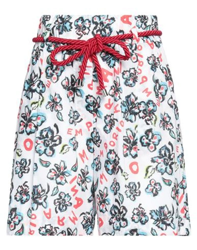 Shop Emporio Armani Woman Shorts & Bermuda Shorts White Size 16 Cotton, Polyester, Viscose