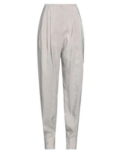Shop Emporio Armani Woman Pants Grey Size 12 Silk, Polyamide