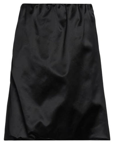 Shop Khaite Woman Mini Skirt Black Size 6 Cotton, Viscose