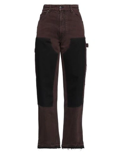 Shop Amiri Woman Jeans Dark Brown Size 29 Cotton