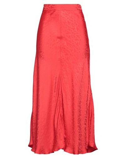 Shop Roseanna Woman Maxi Skirt Red Size 8 Viscose