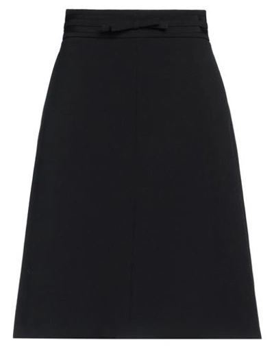 Shop Red Valentino Woman Midi Skirt Black Size 0 Polyester, Elastane