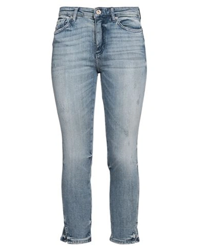 Shop Armani Exchange Woman Jeans Blue Size 28 Cotton, Elastane