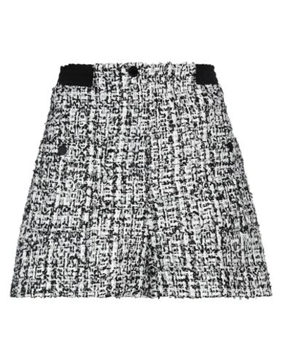 Shop Sandro Woman Shorts & Bermuda Shorts Black Size 10 Polyester, Cotton, Viscose, Metallic Polyester