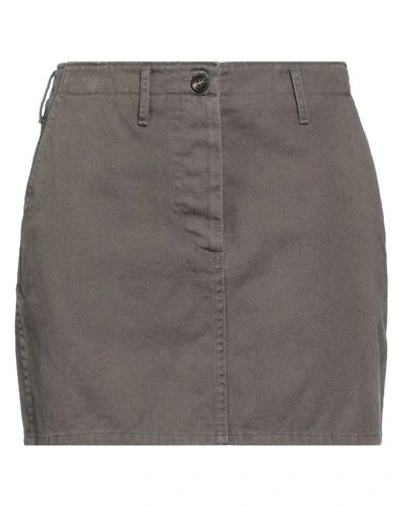 Shop Golden Goose Woman Denim Skirt Military Green Size 4 Cotton