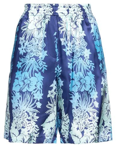 Shop Sandro Woman Shorts & Bermuda Shorts Blue Size 10 Viscose