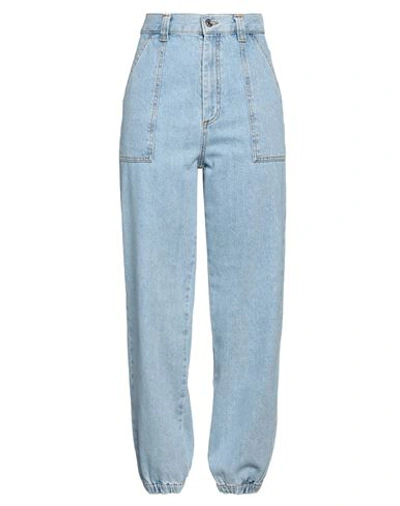 Sandro Woman Denim Pants Blue Size 10 Cotton In Blue