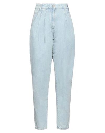 Shop Armani Exchange Woman Jeans Blue Size 8 Cotton