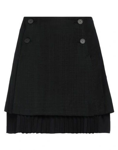 Shop Sandro Woman Mini Skirt Black Size 10 Viscose, Polyester