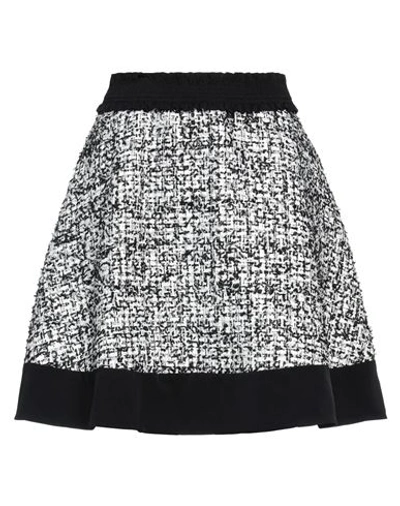 Shop Sandro Woman Mini Skirt Black Size 10 Polyester, Cotton, Viscose, Metallic Polyester