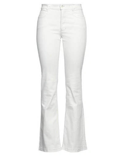 Shop Freddy Woman Jeans White Size L Cotton, Elastane