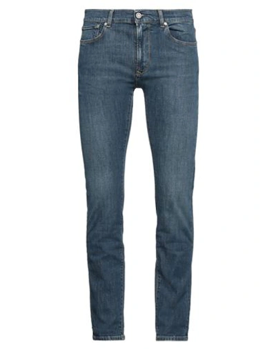 Shop Tela Genova Man Jeans Blue Size 30w-32l Cotton, Elastane
