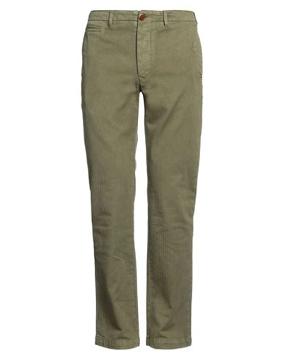 Tela Genova Man Pants Military Green Size 32 Cotton In Green