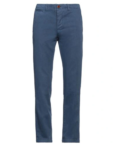 Shop Tela Genova Man Pants Navy Blue Size 30 Cotton