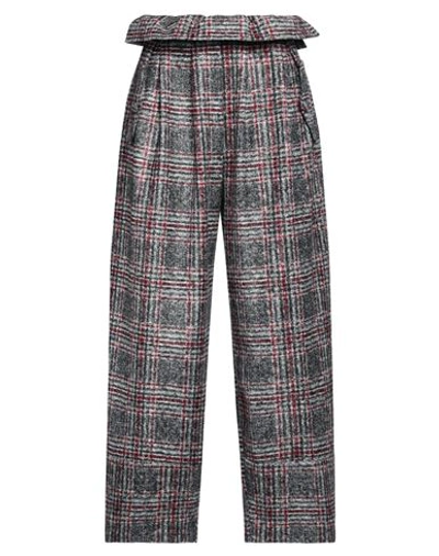 Shop Stella Jean Woman Pants Grey Size 8 Acrylic, Virgin Wool, Polyester