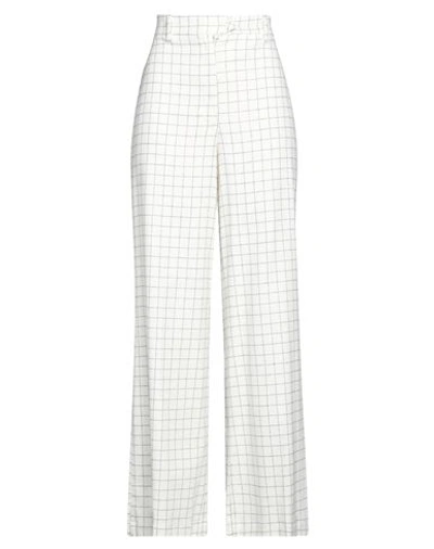 Shop Stella Jean Woman Pants White Size 6 Viscose, Merino Wool, Polyamide, Elastane