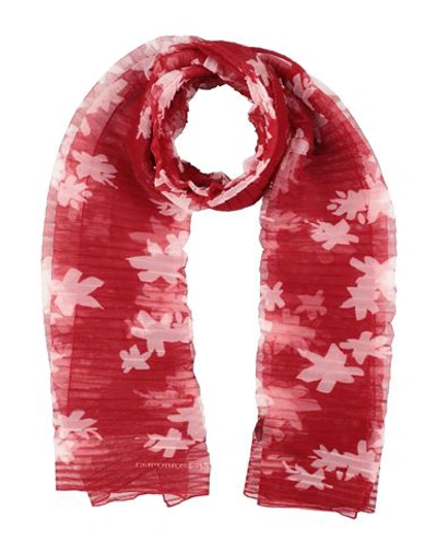 Shop Emporio Armani Woman Scarf Red Size - Polyester