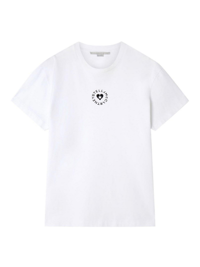 Shop Stella Mccartney Lovestruck Logo T-shirt In Blanco