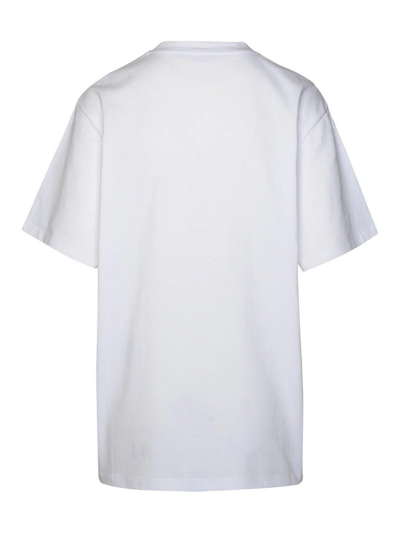 Shop Stella Mccartney T-shirt Logo Glitter In White