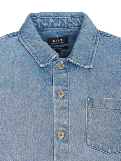Shop Apc Camisa - Azul In Blue