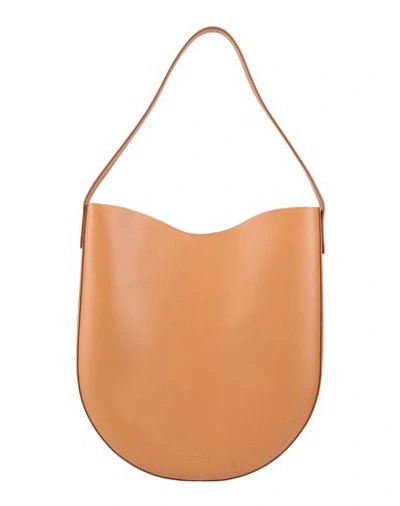 Shop Il Bisonte Woman Shoulder Bag Tan Size - Leather In Brown