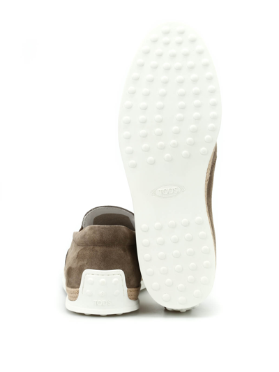 Shop Tod's Mocasines/zapatillas Beises In Beige