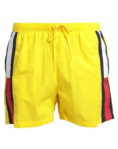 Shop Tommy Hilfiger Man Swim Trunks Yellow Size S Polyester