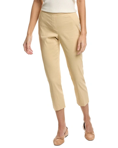 Shop Theory Treeca Linen-blend Pant In Yellow
