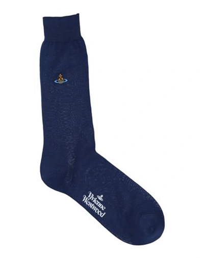 Shop Vivienne Westwood Man Socks & Hosiery Blue Size 7 Cotton